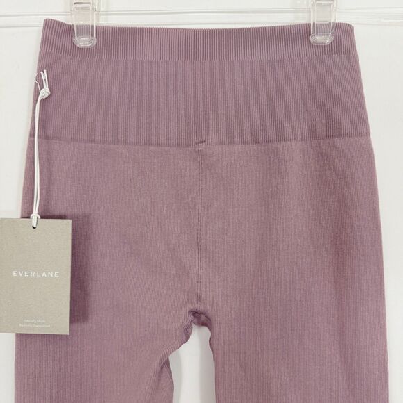 EVERLANE The Seamless Ribbed Legging XS/S Lt Purple Knit Cozy High Rise NWT B76 - Picture 4 of 5